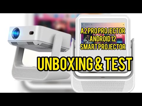 How does this A2 Pro Projector Android 12 Smart Projector 1080P work? UNBOXING & TEST/ TEMU