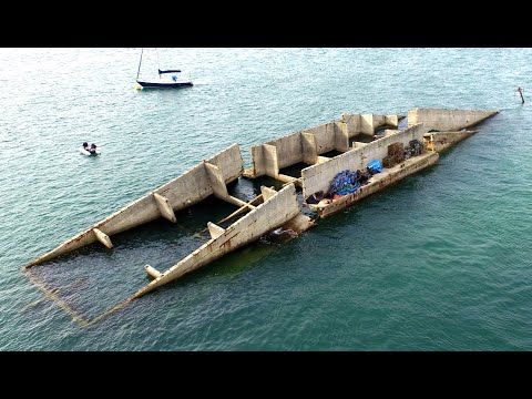 Hayling Island's Abandoned Phoenix Caisson (part of Mulberry Harbour)