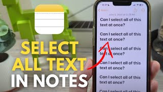 How To Select All Text In Notes For iPhone and iPad