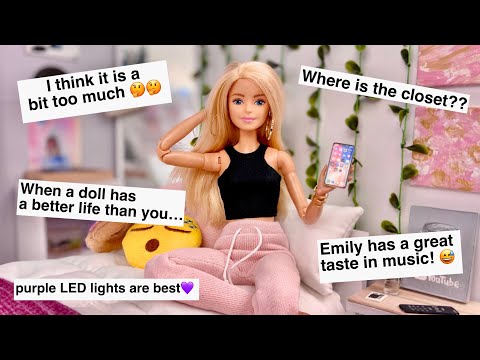 Emily Reacts to Comments on her NEW Room! - Emily’s Vlog | Trendy Barbie Doll Room