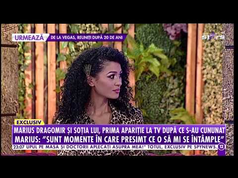 Marius Dragomir şi soţia lui, prima apariţie la TV după ce s-au cununat religios!