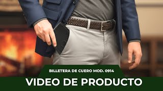 Video de Billetera gaucha de cuero vacuno con broche