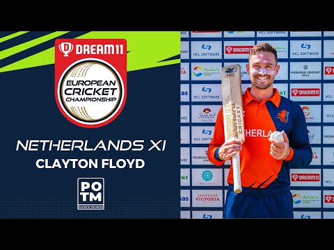 POTM: C.Floyd - Group B, Match 11 - DEN vs NED-XI | Highlights | Dream11 ECC, 2022 | ECC22.035
