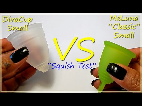 Diva Cup vs MeLuna Classic SMALL "Squish Test" - Menstrual Cups