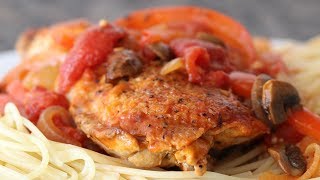 Chicken Cacciatore (Hunter Style Chicken) Easy Italian American Recipe