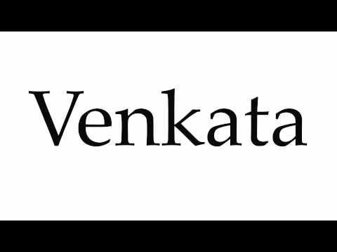 How to Pronounce Venkata