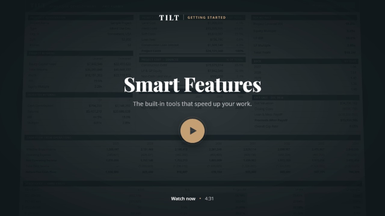 Tutorial showing TILT model smart features and built-in automation