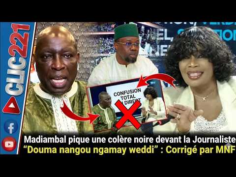 Corrige par MNF, Madiambal Pique une Colère noire devant la Journaliste 