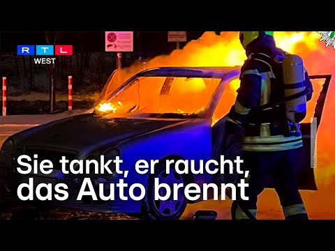 Sie tankt, er raucht – brandgefährliche Kombination in Oberhausen | RTL WEST
