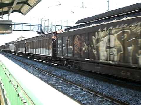 E652 128+CARRI FS-DB IN TRANSITO A FIRENZE CAMPO MARTE