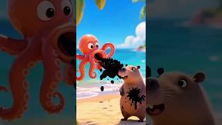 Download lagu Kapibara Disemprot Tinta Hitam Gurita! #shorts #animasi #kartun mp3