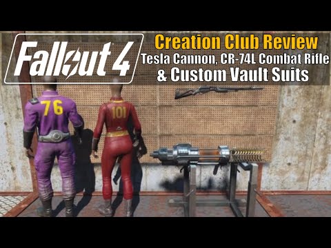 Fallout 4 - Tesla Cannon, CR-74L, & Vault Suits (Creation Club Review)