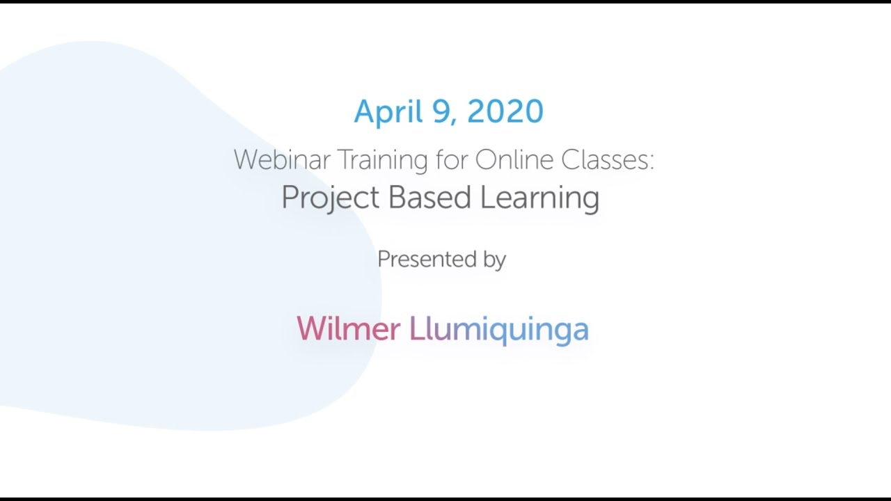 Project Based Learning Webinar