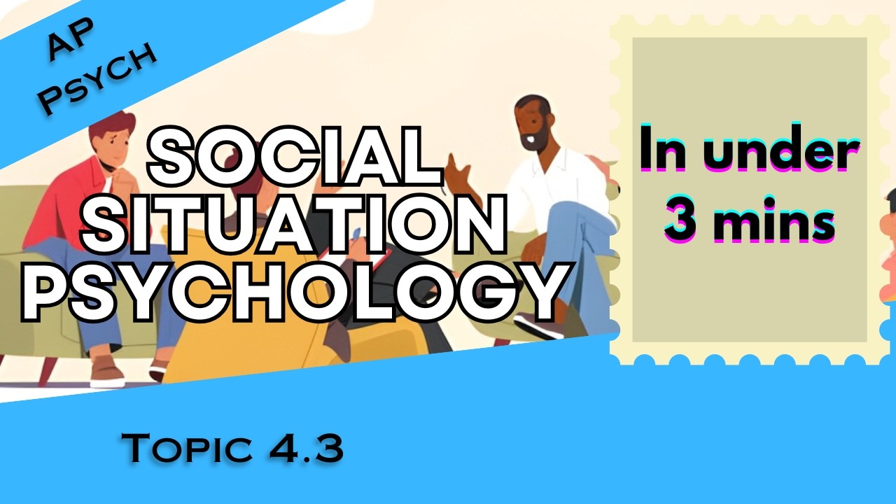 Psychology of Social Situations in Under 3 mins (AP Psychology Unit 4 Topic 3) 4.3