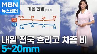 [날씨] 내일 전국 흐리고 차츰 비…5~20mm [MBN 뉴스센터]