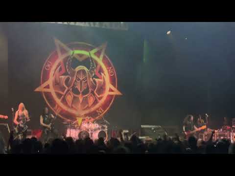 Hammerfall perform Let The Hammer Fall at the YouTube Theater in Los Angeles, CA on 6/2/23