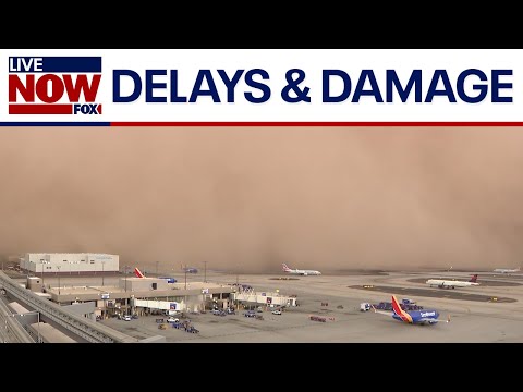 Video | Massive monsoon dust storm causes ground stop at airport in Phoenix