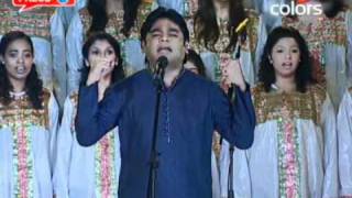 Vande mataram - A.R.Rahman with live chorus at IPL Awards[HQ]