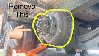 How to remove trailer brake drum