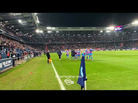 Le but d'Alexandre Mendy vu depuis le bord de la pelouse (J16 Ligue 2 BKT : SMCaen 1-0 SC Bastia)