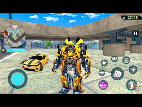 Bumblebee Multiple Transformation Jet Robot Car Game 2020 - Android Gameplay #14