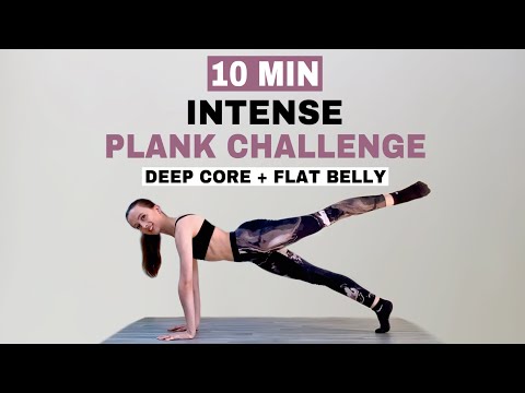 10 Min INTENSE PLANK CHALLENGE | Full Body At Home Ballet Workout |  No Equipment, No Repeats