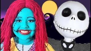 The Nightmare Before Christmas Kids Makeup Tutorial and Halloween Costumes