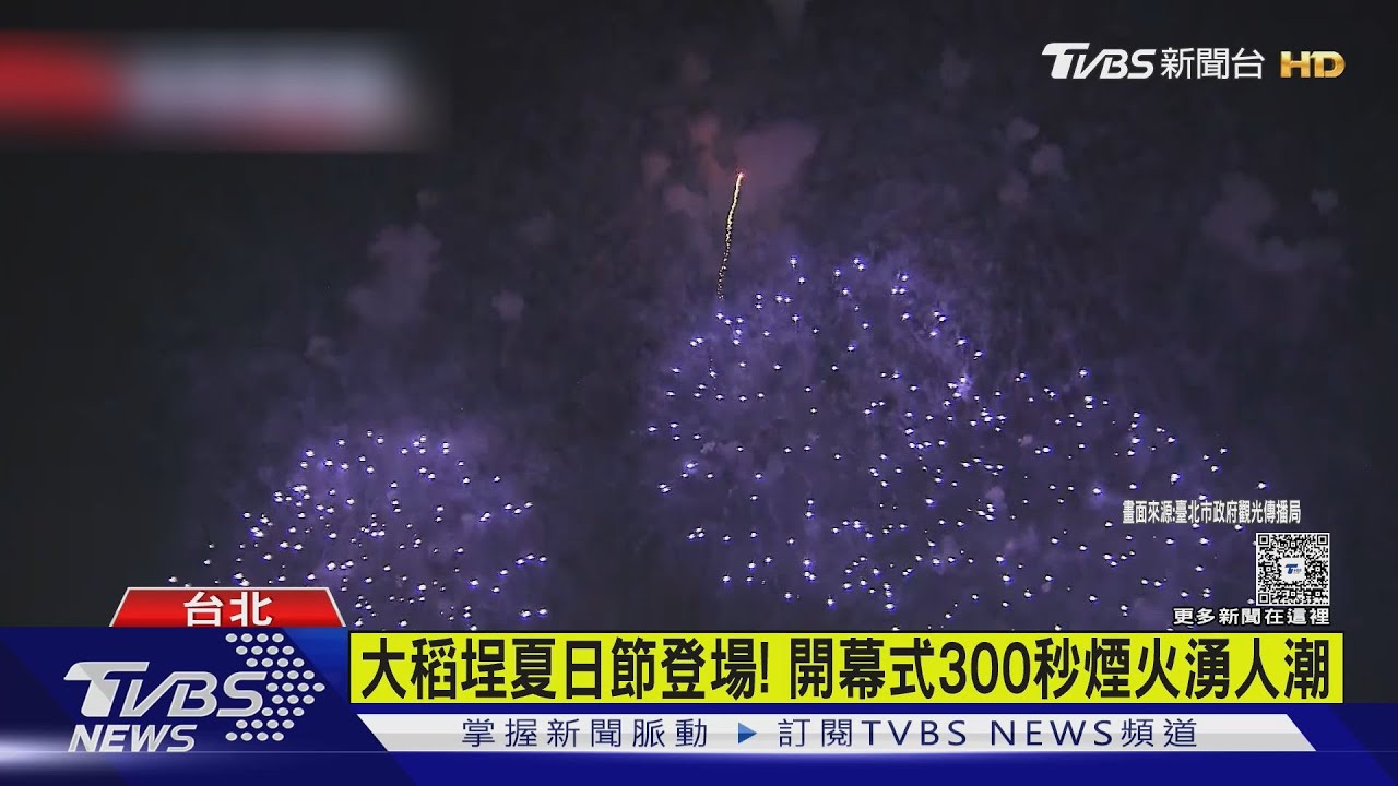 大稻埕夏日節登場! 開幕場300秒煙火湧人潮