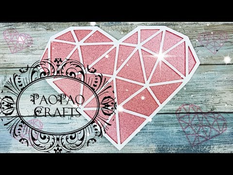 💎 TARJETA DIAMANTE 3D SÚPER FÁCIL | CÓMO HACER TARJETAS | MOLDES GRATIS | 3D SILHOUETTE DIAMOND CARD