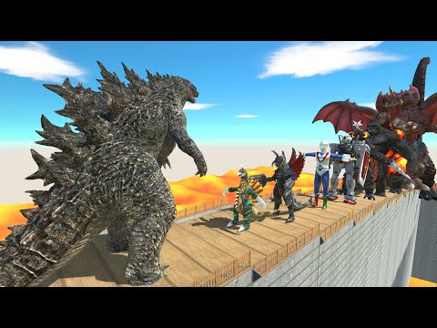 Godzilla vs Destoroyah LAVA DEATH FALL - Animal Revolt Battle Simulator