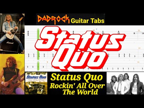 Rocking All Over The World - Status Quo - Guitar + Bass TABS Lesson