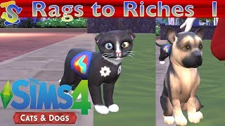 Let's Play The Sims 4 Rags to Riches Cats and Dogs EP1