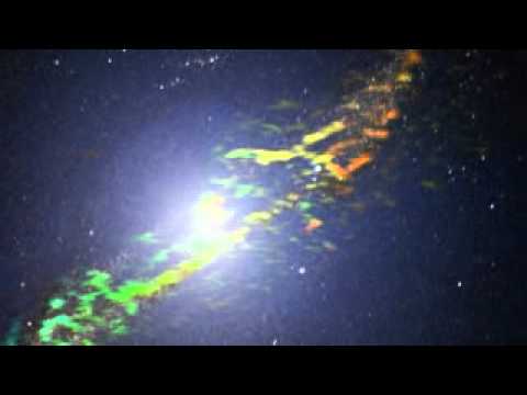 Panorâmica da rádio galáxia Centaurus A, vista pelo ALMA