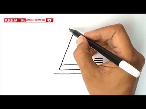 4 Number into an Easy Scooter Drawing | How to draw a Vespa Using Number Step by Step