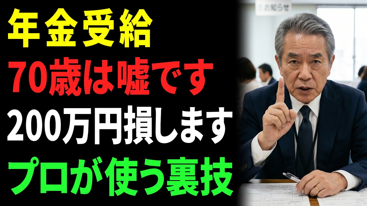 【2026年最新】年金受給はこう受け取らないと200万円損します。知らないと一生後悔する残酷な真実
