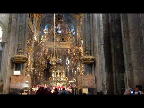 Cathedral of Santiago De Compostela incense ceremony with the Botafumeiro