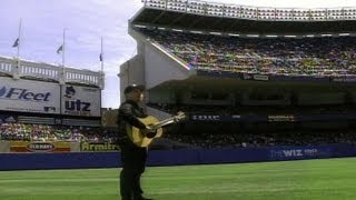 Paul Simon sings &quot;Mrs. Robinson&quot; on DiMaggio Day in 1999