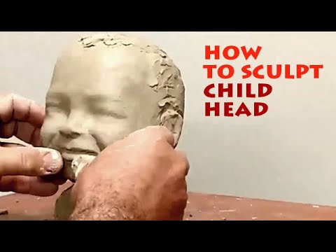 Sculpture Learning: How to make child head sculpture
