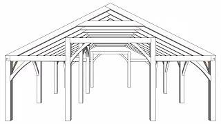 Timber Frame House with Arch