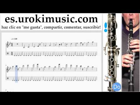 Tutorial de Clarinete Miley Cyrus - Malibu Clases Notas Parte#1 um-i927