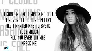 Miley Cyrus -   Wrecking Ball ( Cover by Jasmine Thompson ) ( Lyrics)