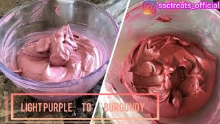 How to change violet buttercream to burgundy