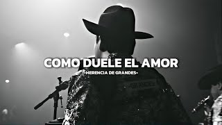 Como Duele El Amor Lyrics English Translation