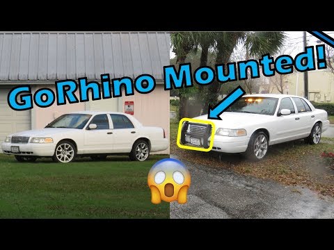 GoRhino Push Bumper Install - Ford Crown Victoria Police Interceptor - Part 2 of Push Bumper Install