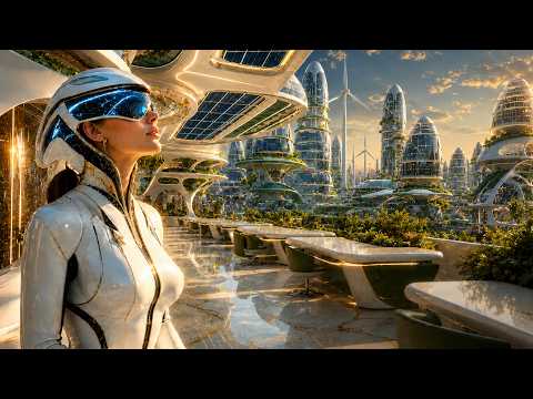 Tomorrow’s Golden Solar City 2100 | Peaceful Futuristic Ambient Music for Sleep & Focus