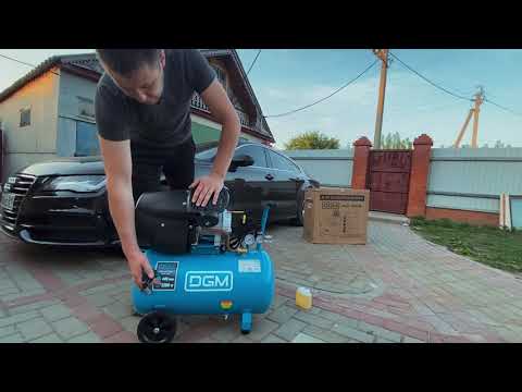 фото компрессор dgm ac-254 коаксиальный (ресив. 50 л, 440 л/мин, 8 атм, коаксиальный, масляный воздушный 0