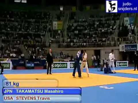 Judo 2009 Rio de Janeiro: Takamatsu (JPN) - Stevens (USA) [-81kg].