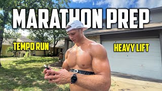 GETTING FASTER & LIFTING HEAVIER | Marathon Prep Ep. 2 | Tempo Run + 545 lbs Squats