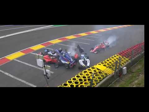 W-Series horrifying crash at Eau Rouge Spa. Huge crash at Spa during Qualifying of W-Series