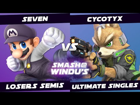 SeVen (Mario, Roy) vs Cycotyx (Fox) - Smash @ Windu's 113 - Losers Semis SSBU